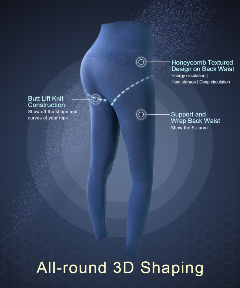 Nam Liong H&H|Graphene|Tight|Legging|High Waist|Tummy Control|Hip Curve|Seamless|Butt Lift